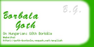 borbala goth business card